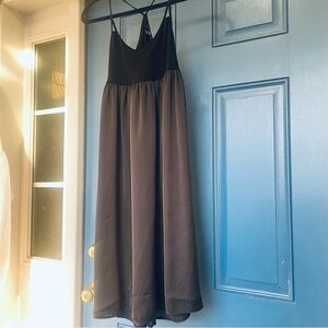 Silky Black Midi Dress